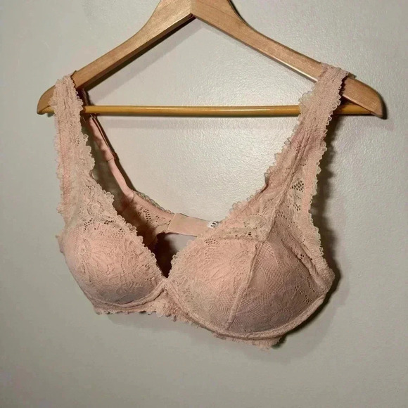 Aerie peachy pink  lace padded bra 36C - Picture 2 of 4